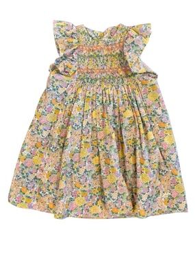 Amaia Hand Smocked Floral Dress Girls Size 3 🌸✨